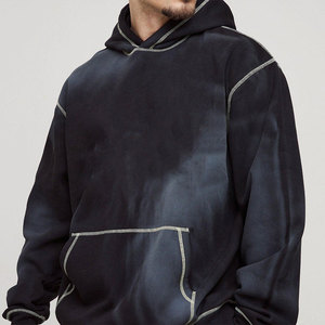 Ensemble survêtement hiver 2 pièces de qualité supérieure : sweat à capuche et pantalon oversize délavé, couleur unie, coupe ample, style streetwear décontracté - Product Image 4