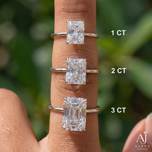 Anillo de Compromiso Solitario con Corte Radiante, Plata 925, Estilo Clásico, Certificado IGI, Joyería de Boda para Mujer - Product Image 4