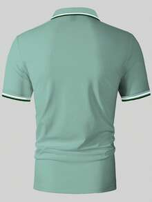 T-shirt décontracté à manches courtes pour homme, T-shirt vert d'été, formel, pour cérémonie - Product Image 4