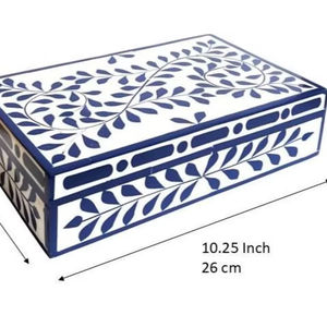 Caja de Joyería Decorativa Hecha a Mano con Diseño Marroquí de Flor de Amor con Incrustaciones de Hueso Ecológica, Decoración para Mesa del Hogar, Año Nuevo - Product Image 1