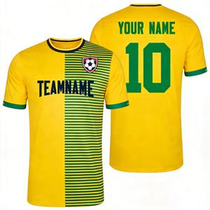 Conjunto de Camisetas de Fútbol Personalizables Unisex, Camiseta de Fútbol Sublimada Transpirable con Nombre del Equipo y Logotipo, Servicios OEM - Product Image 2