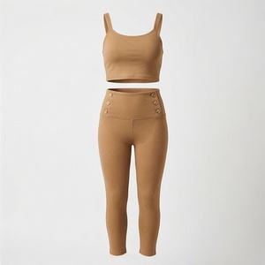 Ensemble de yoga pour femmes, vêtements de fitness, soutien-gorge de sport et leggings, tenue de sport pour la gym, l'entraînement et les exercices, couleur personnalisée - Product Image 1