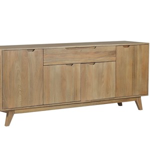 Vandana Autumn Essence 4-door <b>sideboard</b>, 200 cm, in light walnut-stained mango wood Elyka, Scandinavian style - Product Image 4