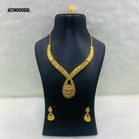 Nouveau collier de créateur plaqué or 24 carats en forme de fleur avec chaîne maille forçat pour femme, style nigérian