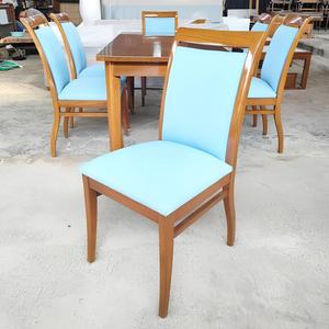 Modern Eco-Friendly Wooden Farmhouse Dining Room Set Rectangular Table and Upholstered <b>Chairs</b> for Restaurant Hotel Dining Area - Product Image 6