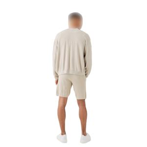 Costume d'été léger pour hommes, respirant et brodé avec logo personnalisé, parfait pour une tenue détendue, vêtements de sport modernes de qualité supérieure, costume d'été pour la gym - Product Image 4