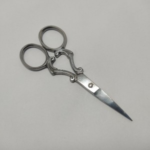 Stainless Steel Left-Handed Trimming Scissors for Men's <b>Beard</b> & Mustache <b>Care</b>-Sharp Blade Ceramic Handle (Silver) - Product Image 1