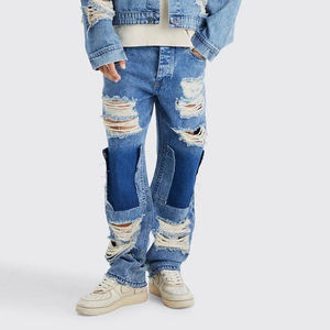 Pantalones Vaqueros de Mezclilla a la Moda para Hombre, Diseño Personalizado OEM, Corte Holgado, Estilo Urbano, Pantalones de Moda Urbana para Hombre - Product Image 4