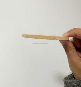 Posavasos de lujo ecológico de madera de bambú clásico, soporte para bebidas, acabado Natural para cocina, comedor, cafetería, hogar, oficina, uso de regalo - Product Image 3