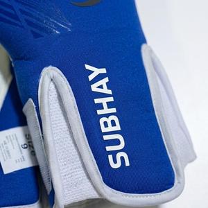 Guantes de Portero de Fútbol SUBHAY, Azul y Blanco, Dedos Completos, Antideslizantes, Transpirables, Correa de Muñeca Ajustable, Unisex, Equipo Deportivo - Product Image 4