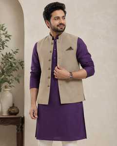 Chaleco Bordado para Hombre Pakistaní, Ropa Étnica Clásica para Bodas, Fiestas y Eventos Festivos, Colores y Tallas Personalizadas, Calidad Premium - Product Image 2