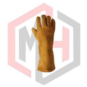 Guantes de Soldadura de Cuero Largos, Talla Única, Flexibles, Transpirables, Resistentes a Desgarros, Aislantes del Calor, Color Personalizable - Product Image 3