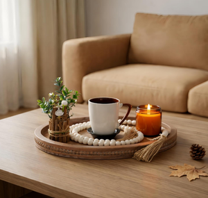 Royal Design & Look <b>Wooden</b> Serving Tray Oval Shaped <b>Table</b> <b>Top</b> Decor Food Tray for Hotels and Restaurant Serving Use at Low Price - Product Image 5