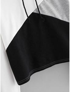 <b>Women's</b> New Arrival Winter Casual Pullover Crop Top Color Block Hooded Collar Short Length <b>Sweatshirt</b> Streetwear Fit <b>Hoodie</b> - Product Image 6