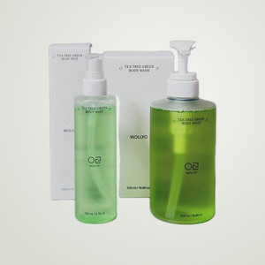 Gel douche WOLLYO Set Tea Tree Green Trouble Care 500ml, Brume corporelle 200ml, Mini gel douche en cadeau - Product Image 6