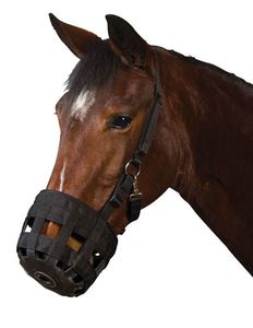 Muselière pour cheval de haute qualité avec boucles robustes pour une utilisation fiable en extérieur et en écurie - Product Image 2