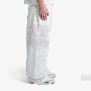 กางเกงวอร์มเอวสูงทรงคลาสสิกสำหรับผู้ชาย ผ้าฟลีซระบายอากาศ เป็นมิตรกับสิ่งแวดล้อม ทรงหลวมสำหรับเล่นกีฬาและสวมใส่ลำลอง - Product Image 4