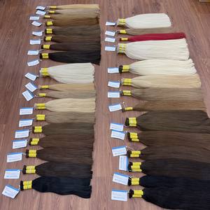 Top produit Extensions de cheveux en vrac magasin de cheveux couleur claire prix de gros pas de perte pas d'enchevêtrement prêt à expédier en stock en vrac - Product Image 1