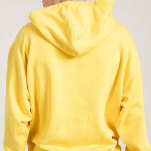 Sudadera con capucha de color amarillo claro de alta calidad para invierno, de manga larga, 100% algodón, para hombre. - Product Image 6
