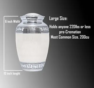 Urnes funéraires en métal de style américain de qualité supérieure, écologiques, peintes à la main et sculptées, pour funérailles. - Product Image 2