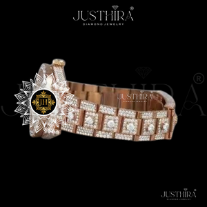 Montre Hip-Hop de Luxe en Argent 925 avec Diamants Moissanite, Mouvement Étanche, Idéale pour Fiançailles, Fêtes et Mariages - Product Image 4