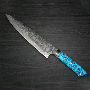 Cuchillo de Cocina Profesional de Acero de Damasco con Diseño Equilibrado para un Fácil Manejo y una Preparación Eficiente de Alimentos - Product Image 1