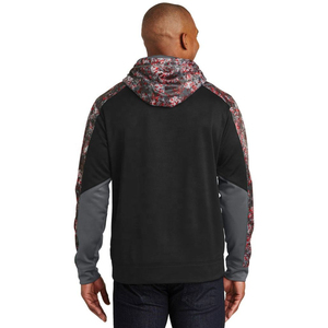 Sweat à capuche polaire hexagonal camouflage pour homme, anti-humidité, performance, vente en gros, OEM, pour salle de sport et tenue d'équipe - Product Image 2