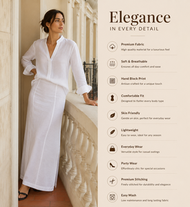 <b>White</b> Linen Bohemian <b>Maxi</b> Dress High Waist Mandarin Collar Long Sleeve Regular Fit Sheath Summer Casual Solid Color Breathable - Product Image 2
