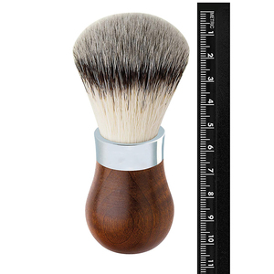 Brosse à barbe en bois pour hommes, couleur marron, poils synthétiques, 10 pouces, brosse de nettoyage pour le cou et le visage, brosse de rasage pour soins personnels masculins, vente en gros - Product Image 3