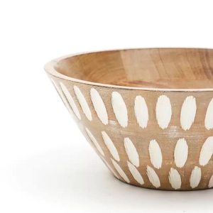 Bol de service en bois naturel minimaliste, écologique, biodégradable, fait à la main, finition lisse et polie, vaisselle durable pour la cuisine - Product Image 4