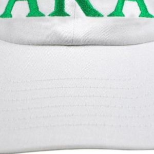 Gorra de Béisbol Ajustable de Algodón Blanca con Letras Griegas Bordadas en Verde, Gorro de Sororidad para Mujer, Uso Casual - Product Image 6