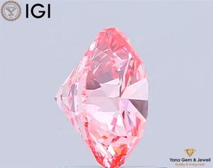 Diamante de Corte Redondo de 7.31 mm, Color Rosa Intenso, Claridad VS2, Cultivado en Laboratorio CVD, 1.50 Quilates, Certificado IGI, para Anillo de Boda de Lujo - Product Image 6