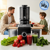 Elektrische slowjuicer met brede opening, 1,8 liter, koudpers, masticerende juicer, milieuvriendelijk ontwerp, stille werking, automatische pulp-afvoer