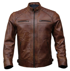 Nouvelle Arrivée : Blousons en Cuir Tendance à Fermeture Éclair Intégrale pour Hommes – Couleur Unie Teinte, Sur Mesure, Style Urbain, Blouson Moto Simple - Product Image 1