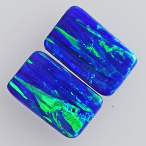 Pendientes de Ópalo Azul Fuego Natural Hechos a Mano 2026, 4 CTW, Corte Rectangular, Cabujón 15x10x2 MM, Gema Suelta para Joyería Fina - Product Image 3