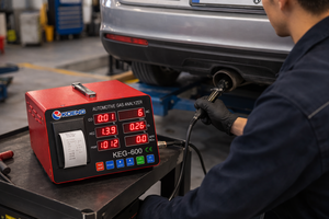KOENG Portable Automotive Exhaust Gas Analyzer (6-Gas) Diesel Smoke Tester <b>Red</b> Color EA <b>Material</b> OEM 1 Year Warranty Universal - Product Image 2