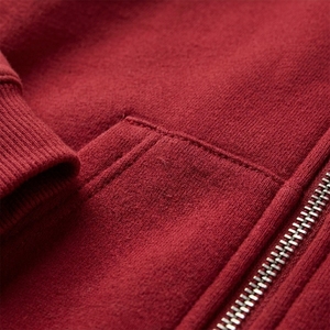 Ensemble de survêtement pour homme de qualité supérieure, rouge, à capuche, en coton, coupe ample, avec fermeture éclair et poches latérales - Product Image 6
