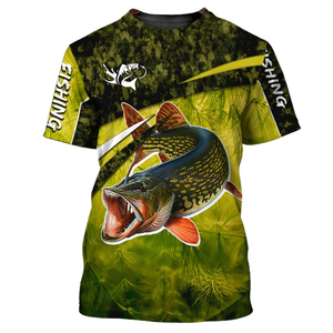 Camiseta Deportiva de Pesca para Hombre con Cuello Redondo, Diseño Personalizado Sublimado, Informal, Cómoda, de Secado Rápido para Actividades al Aire Libre - Product Image 1