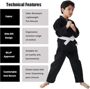 Conjuntos de Karate Personalizados de Última Tendencia, Kimono para Niños 100% Algodón Elástico de Secado Rápido, Ligero y Duradero con Logotipo Personalizado - Product Image 5