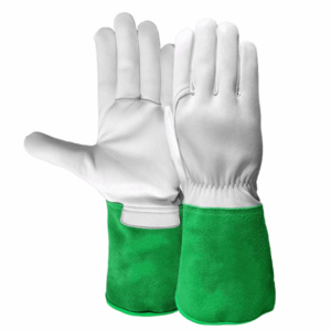 Gants de soudage TIG en cuir de chèvre et de vache, résistants aux étincelles et à la chaleur, protection individuelle robuste pour les mains - Product Image 4