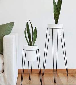 Support de plantes de luxe, cage à plantes en métal, support de pot de fleurs en fer doré, support de pot de fleurs noir, porte-plantes minimaliste - Product Image 2