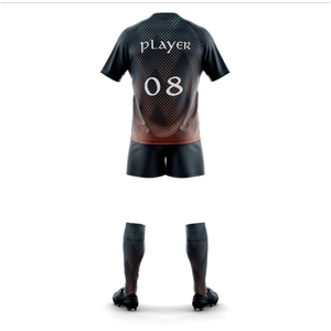 Camiseta de Fútbol Personalizada Azul y Blanca para Hombre, Manga Corta, Cuello en V, Poliéster que Absorbe la Humedad, Ropa Deportiva Transpirable y Ecológica, Corte Regular - Product Image 2