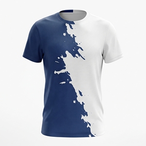 T-shirt de sport personnalisé bicolore pour homme, en coton et polyester, couleur unie, maillot d'entraînement athlétique, vente en gros pour la gym et le fitness - Product Image 4