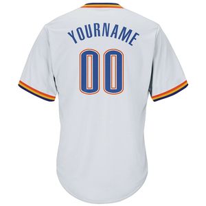 Camiseta de Béisbol Blanca Personalizada con Cuello en V para Hombre, Manga Corta, Nombre del Equipo Impreso, Ropa Deportiva de Poliéster que Absorbe la Humedad - Product Image 4