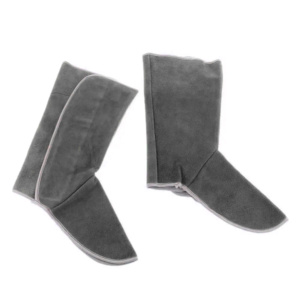 Protège-jambes en cuir de vachette bleu pour chaussures de sécurité industrielles, résistant à la chaleur et aux coupures, couvre-chaussures en cuir - Product Image 6