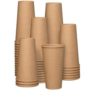 FSC Certified Sustainable Single Wall Kraft Paper Cup 8oz-20oz Disposable Water Tasting Sampling Paper Cup Factory Supply - Product Image 5