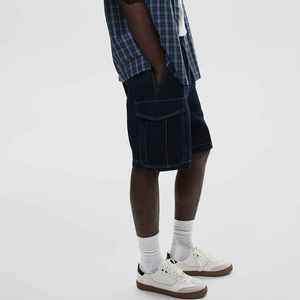 Shorts en jean taille haute personnalisés, résistants à l'usure, pour hommes et femmes, brodés, prix d'usine en gros - Product Image 4