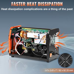 145Amp IGBT Inverter MIG Soldador Digital MIG/Lift TIG/Stick Máquina multiproceso 3 1 110V Núcleo de flujo Soldadura MIG Antorcha para TIG - Product Image 5