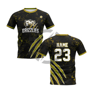 Maillot Grizzlies noir et rouge imprimé par sublimation, unisexe, pour adulte, respirant, en spandex, nom personnalisé, numéro 23, Zersia International - Product Image 6