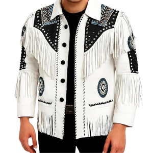 Veste de cowboy western pour homme, style américain traditionnel, patchwork camouflage, impression en relief, toile lavée, coupe-vent et respirante pour l'hiver - Product Image 2